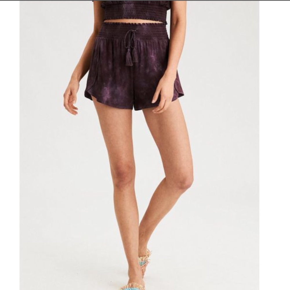 AE TIE-DYE RUFFLE SHORT